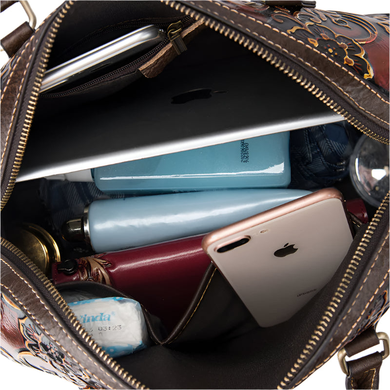 Elegant Multi-Color Leather Handbag – Classic Style for Modern Living