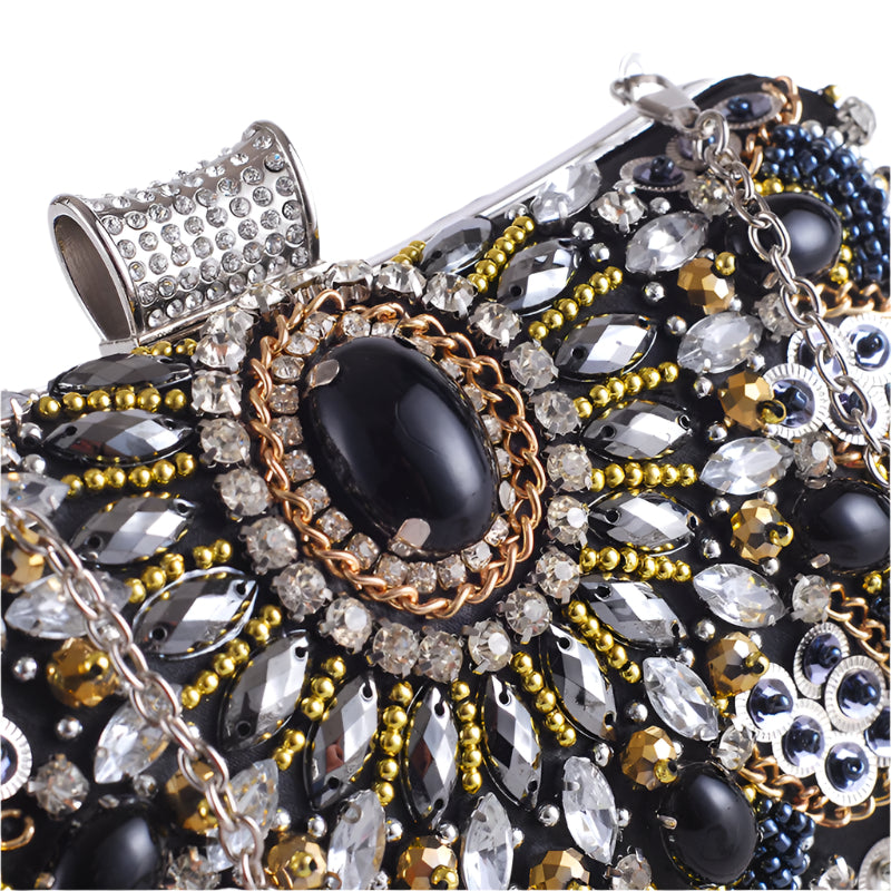 Elegant Handmade Beaded Clutch – Vintage-Inspired Evening Bag for Women