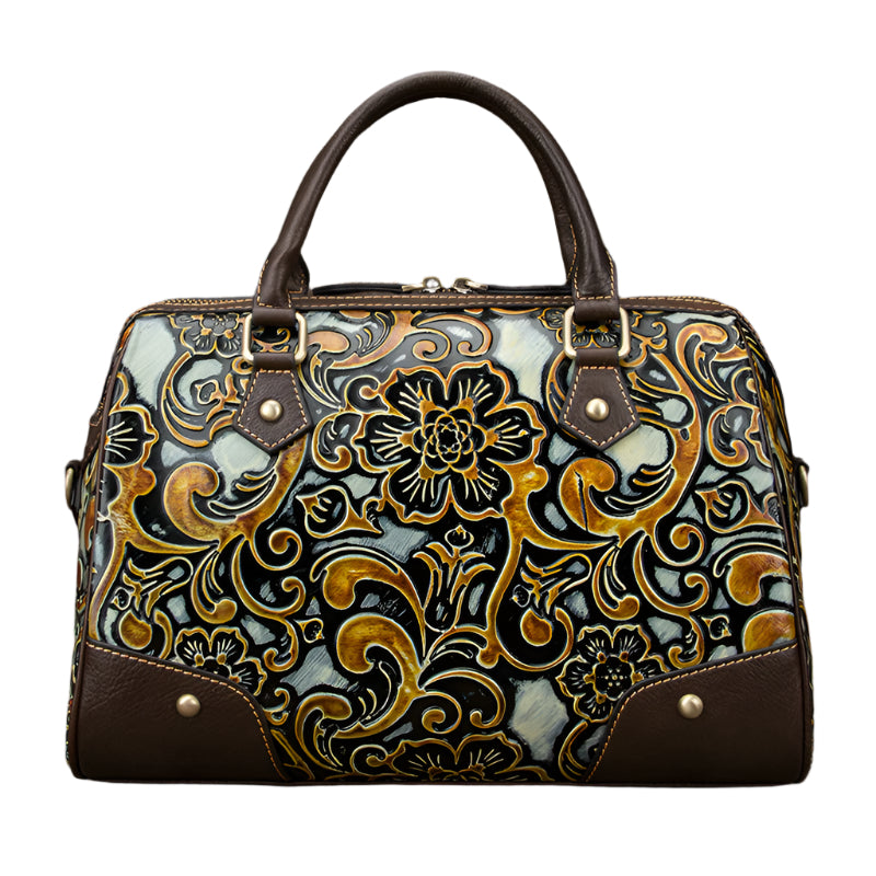 Elegant Multi-Color Leather Handbag – Classic Style for Modern Living