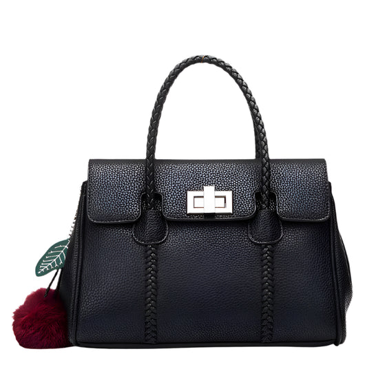 Elegant Lychee Pattern Leather Handbag – Timeless Sophistication for Every Occasion