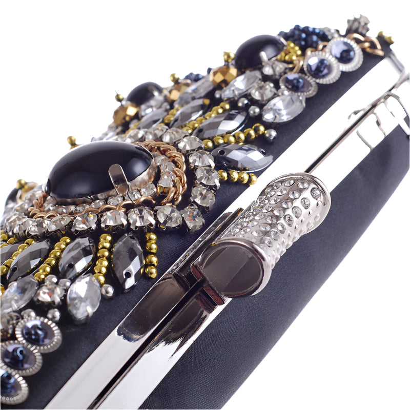 Elegant Handmade Beaded Clutch – Vintage-Inspired Evening Bag for Women